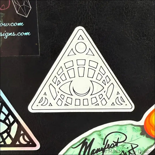 All Seeing Eye Line Drawing Sticker by Mad Meadow Sticker