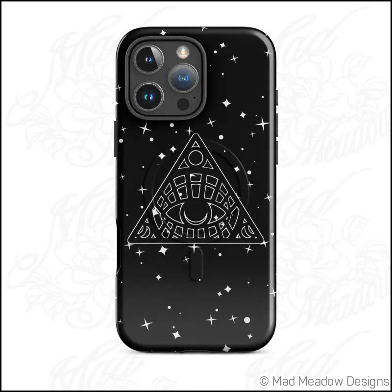 All Seeing Evil Eye (Black) Cosmic MagSafe® tough case for iPhone® - Phone Case