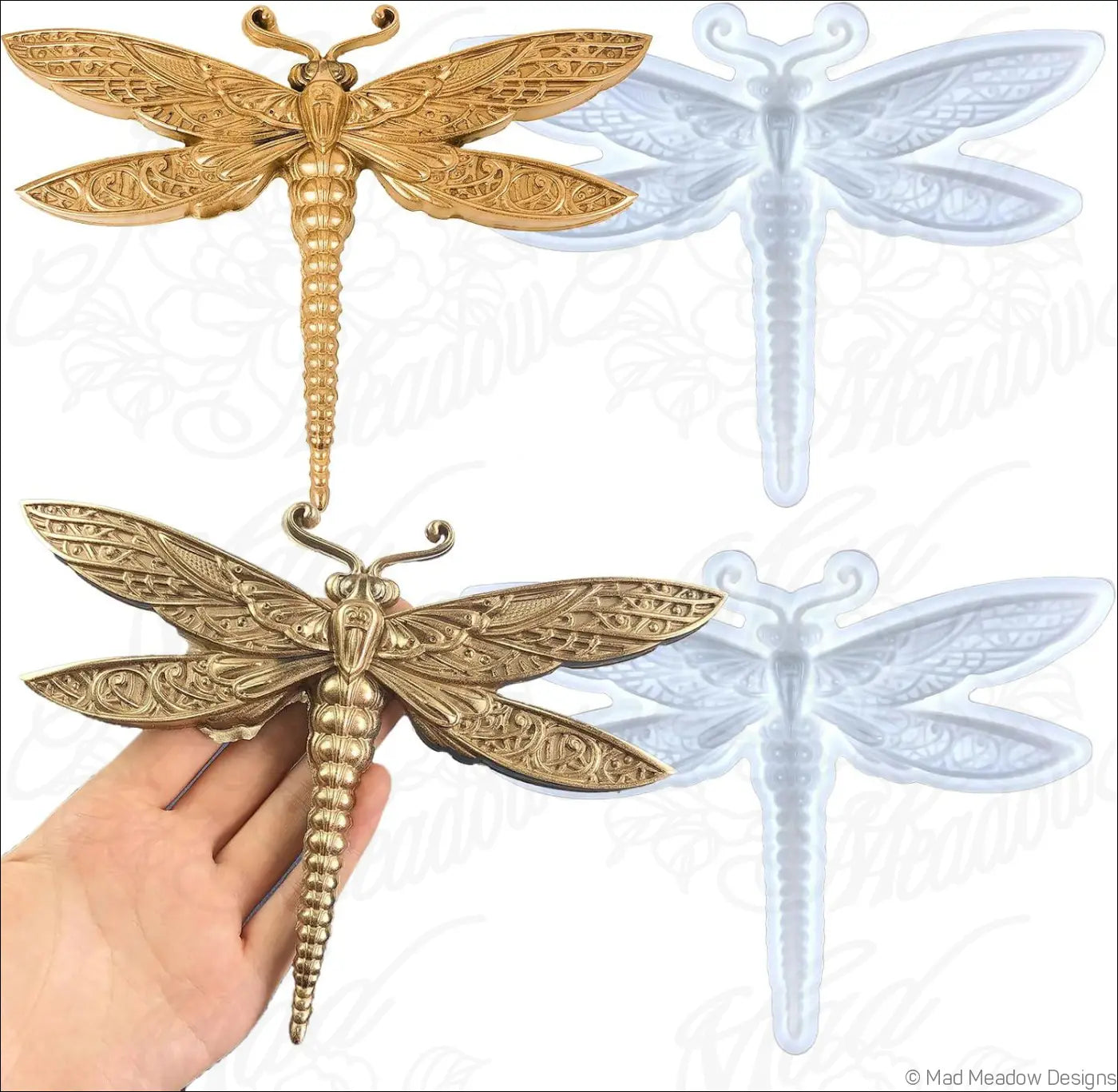 Butterfly Dragonfly Bee Insect Resin Molds Bundle Flexible Silicone Molds 5Pcs