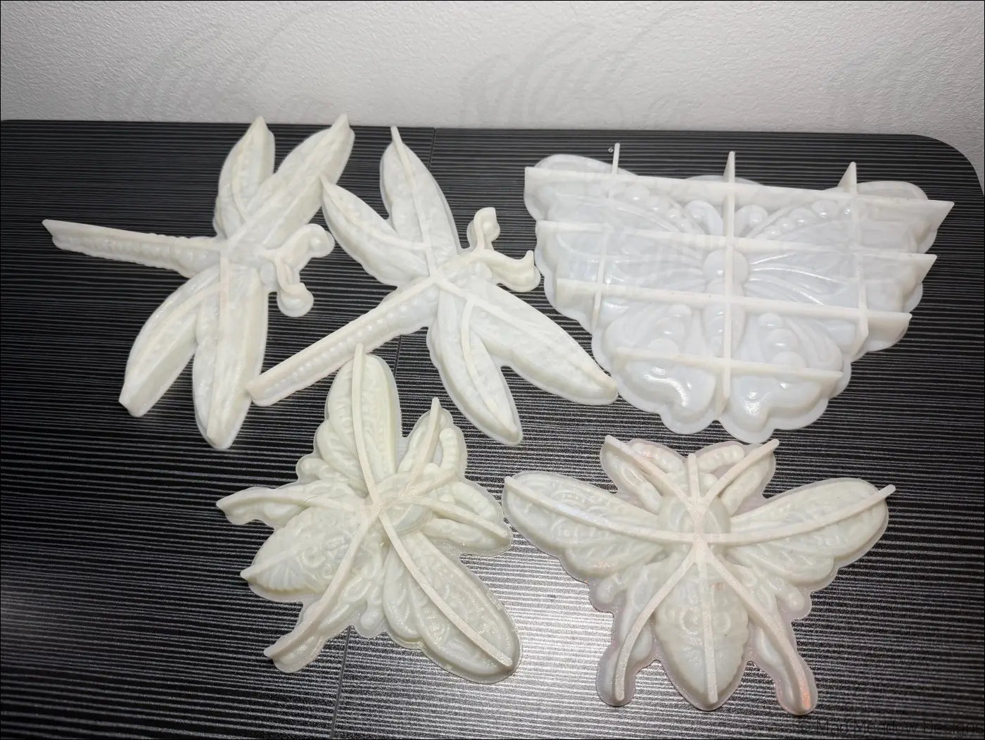 Butterfly Dragonfly Bee Insect Resin Molds Bundle Flexible Silicone Molds 5Pcs
