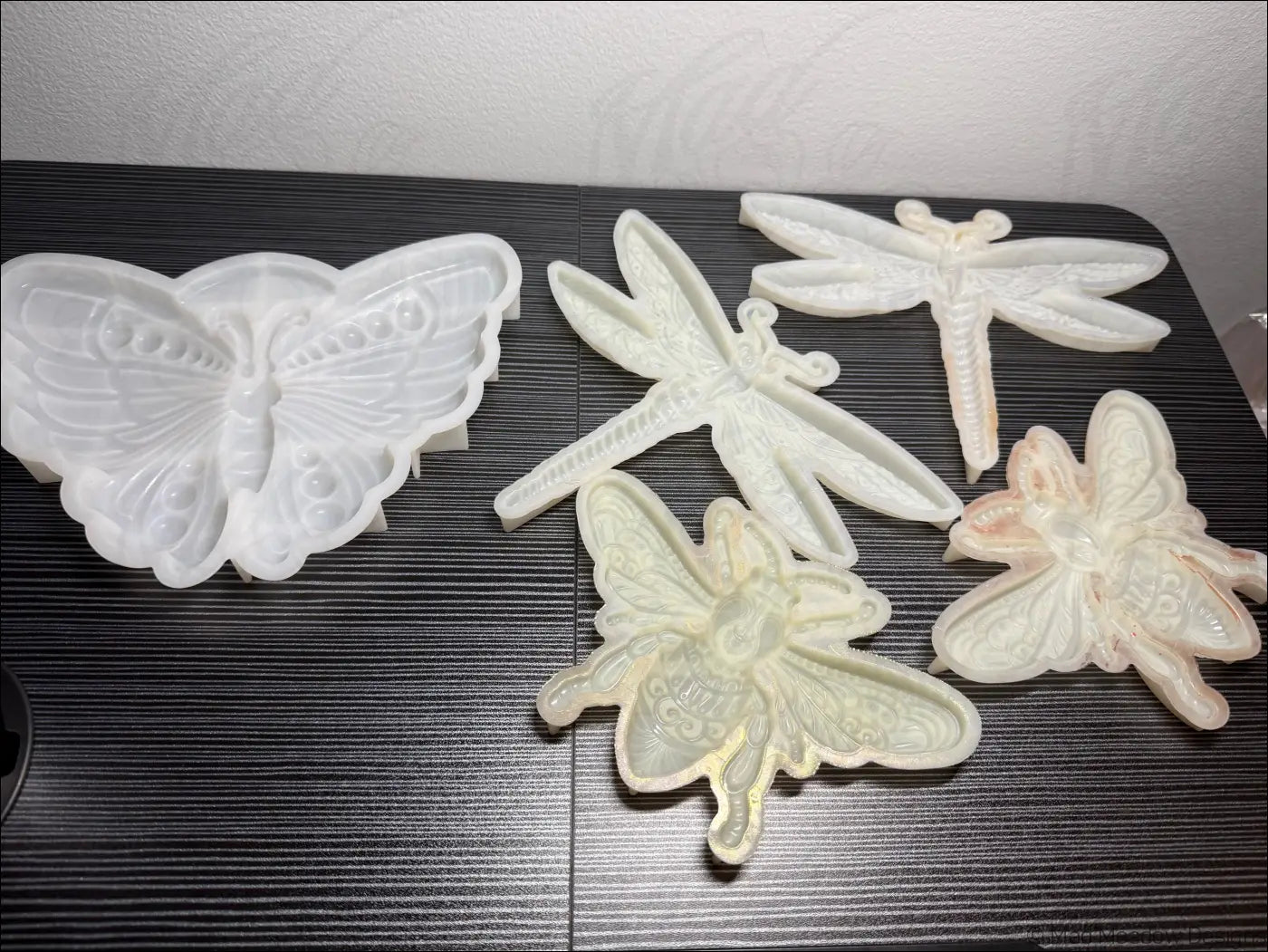 Butterfly Dragonfly Bee Insect Resin Molds Bundle Flexible Silicone Molds 5Pcs