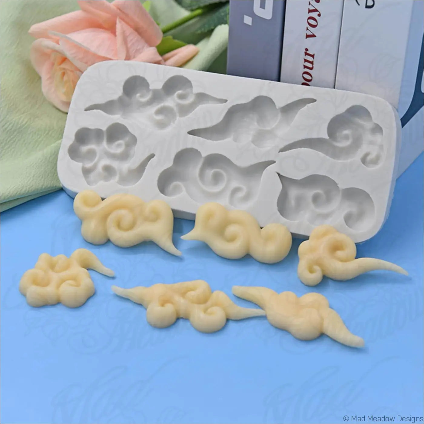 Celestial Moon Stars and Clouds Silicone Molds 6 Pieces