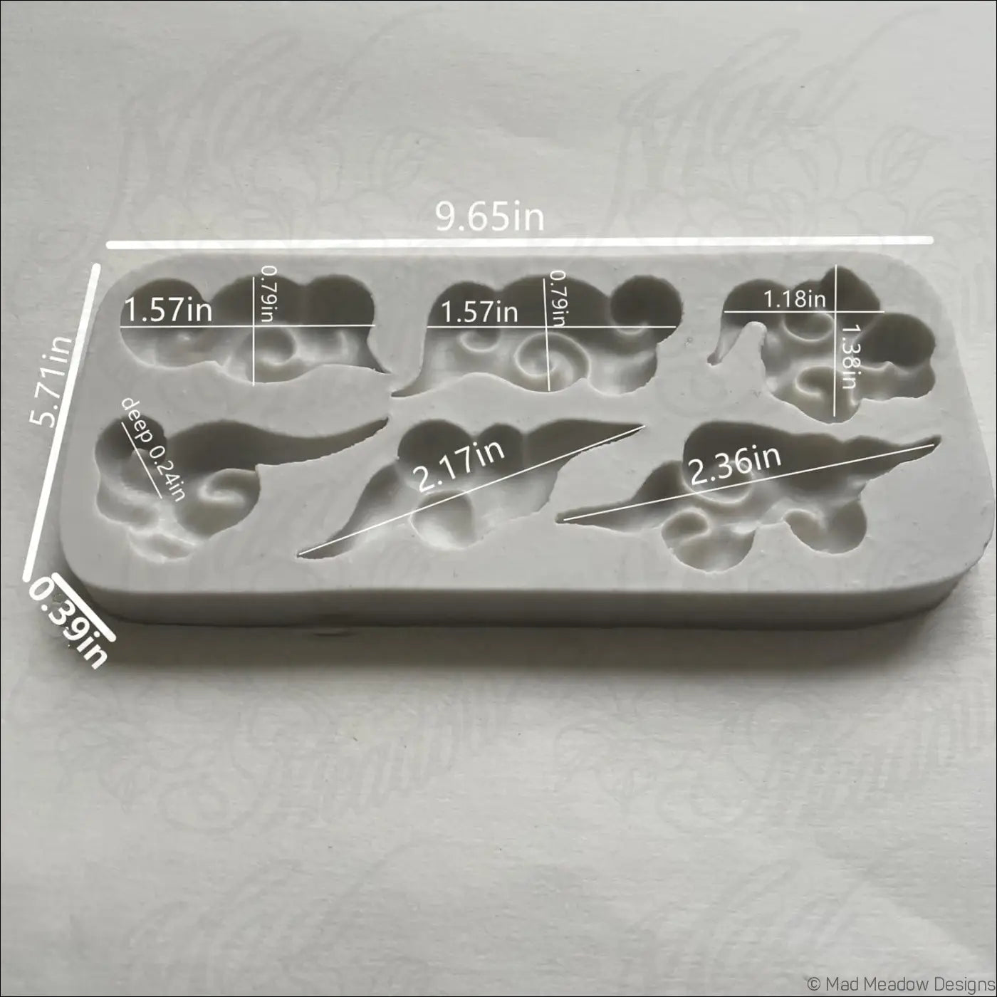 Celestial Moon Stars and Clouds Silicone Molds 6 Pieces