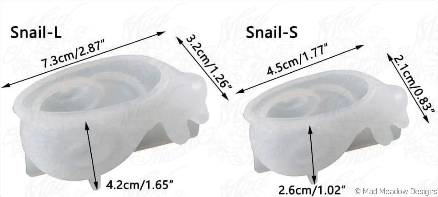 Destash 11Pcs Snail Resin Molds Silicone 2’’ - 6’’ sizes - Gently Used - Destash Supplies