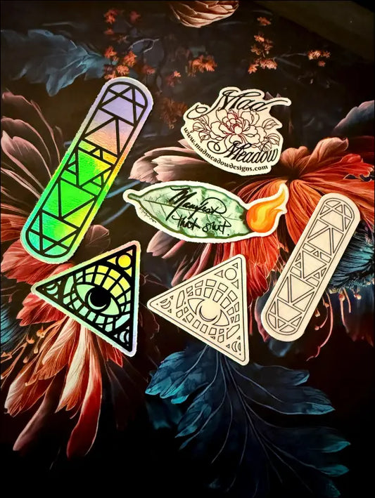 FIVE Sticker Bundle Manifest That Sh*t Elemental (x2) & All Seeing Eye (x2) Sticker