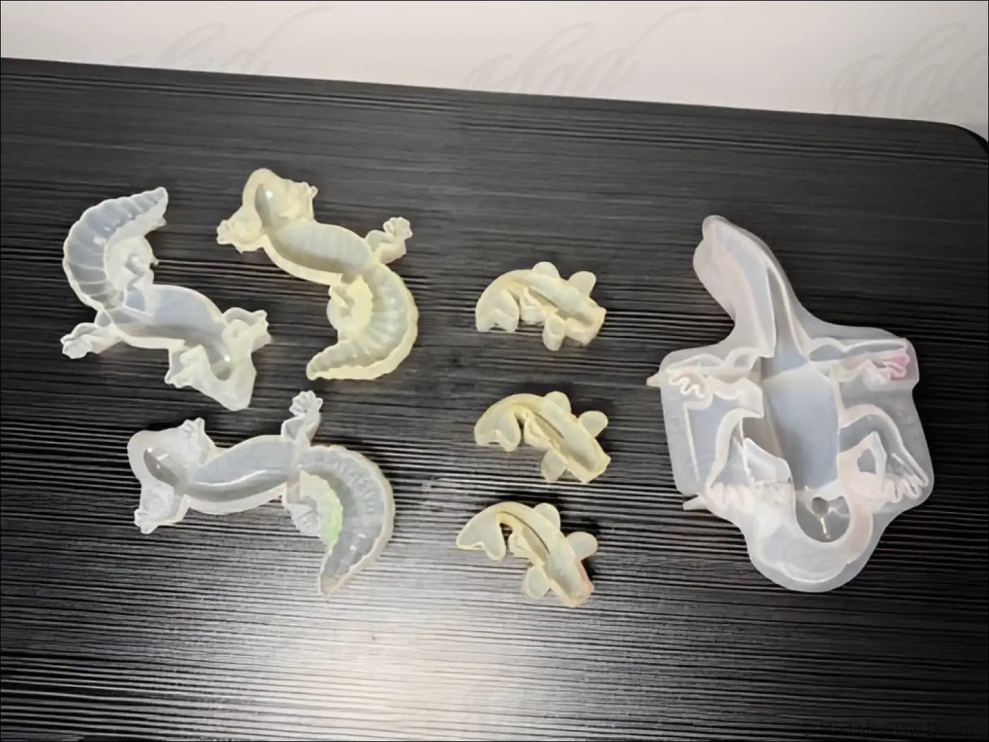 Gecko Lizard Axolotl Koi Fish Resin Mold Bundle Flexible Silicone Molds 7Pcs - Destash Used - Destash Supplies