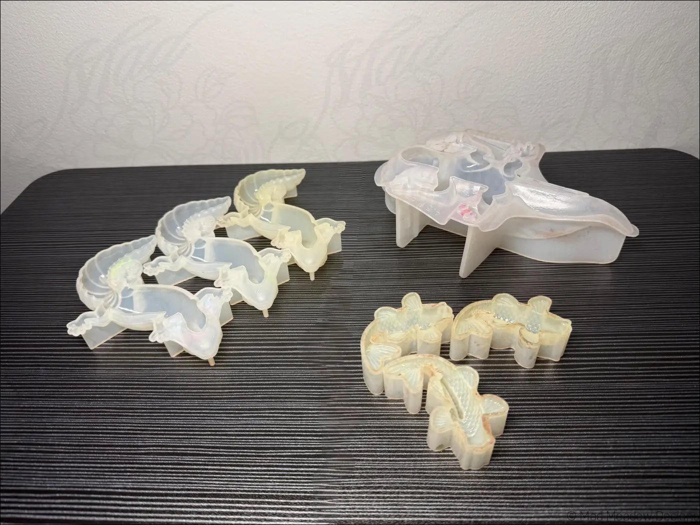 Gecko Lizard Axolotl Koi Fish Resin Mold Bundle Flexible Silicone Molds 7Pcs - Destash Used - Destash Supplies