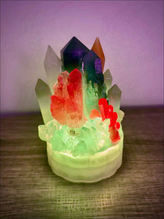 Glowing Crystal Mountain Tower Battery Powered RGB Light