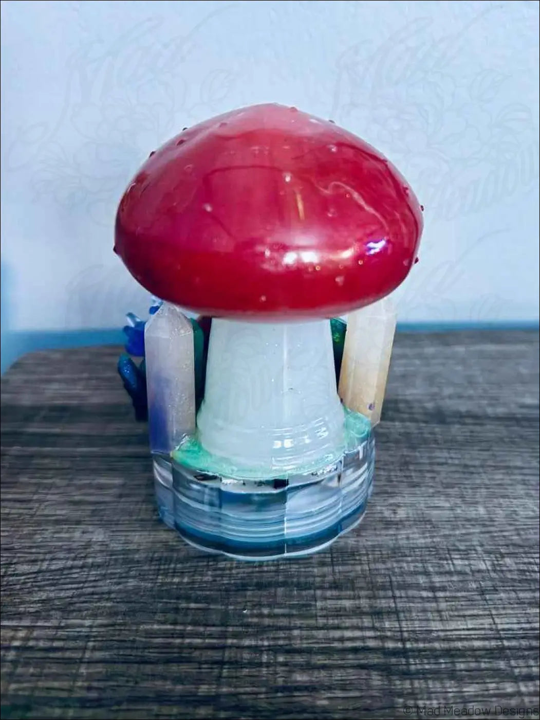 Glowing Mushroom Snail and Crystals Battery Powered RGB Light