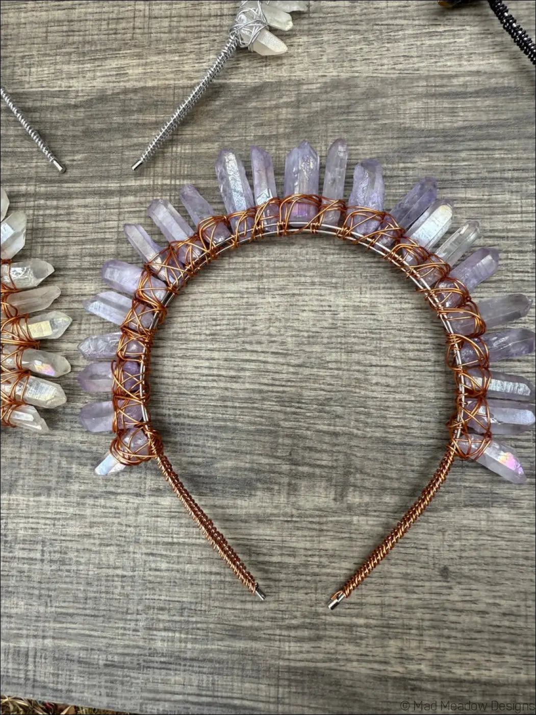 Goddess Quartz Crystal Headband Crown - Jewelry