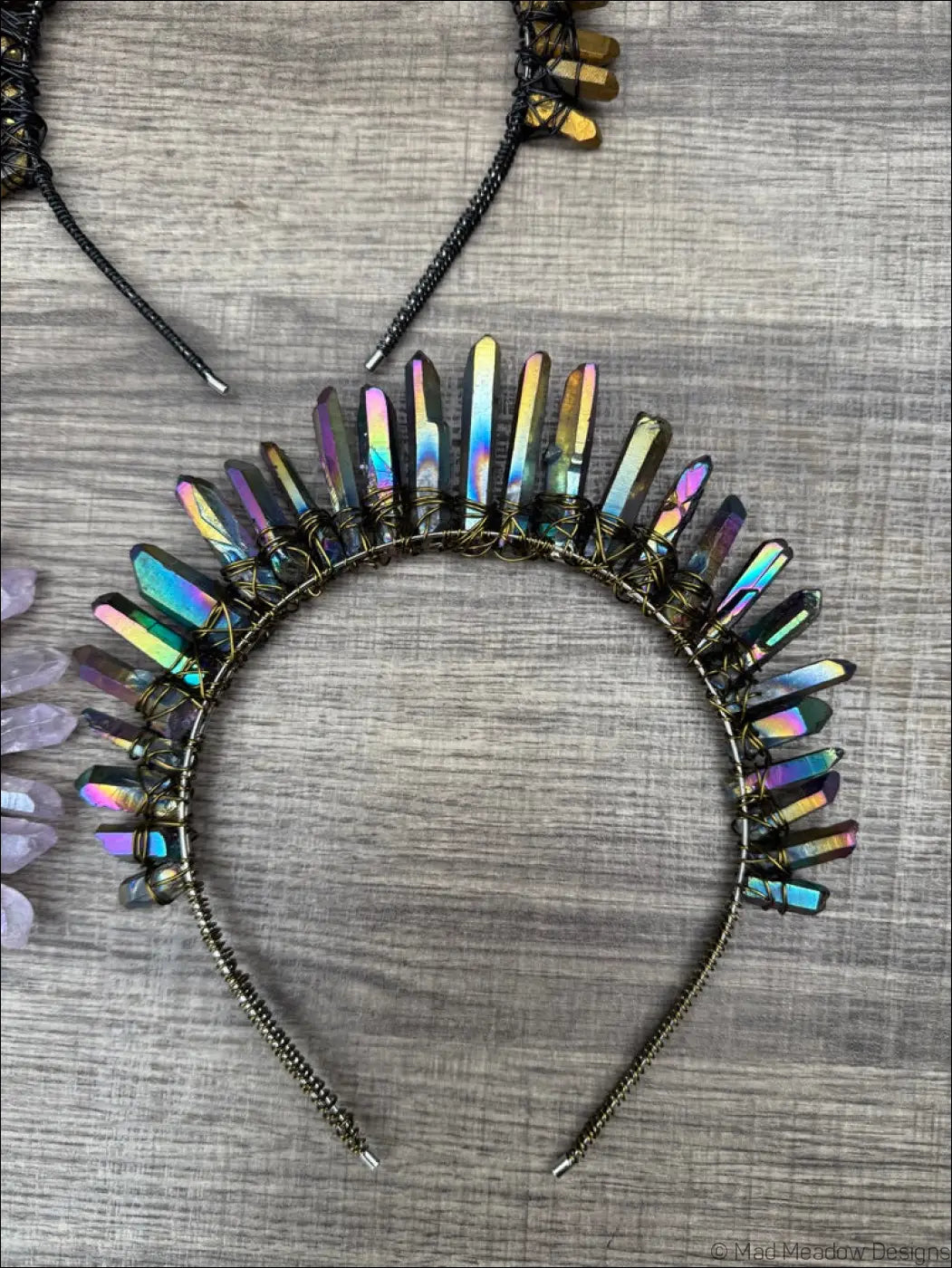 Goddess Quartz Crystal Headband Crown - Jewelry