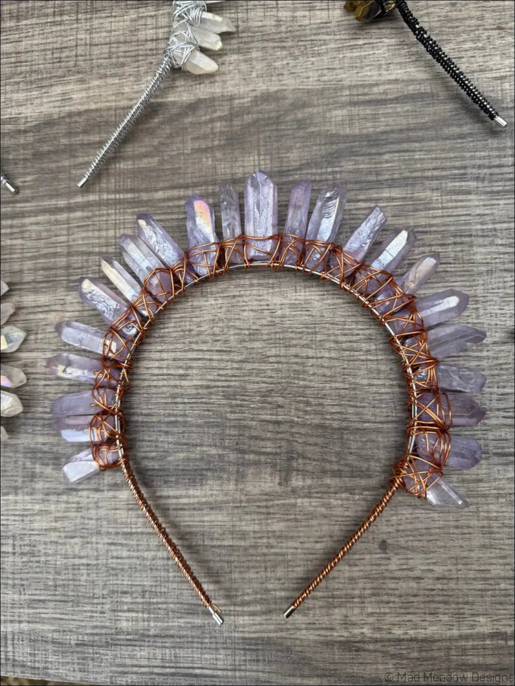Goddess Quartz Crystal Headband Crown - Jewelry
