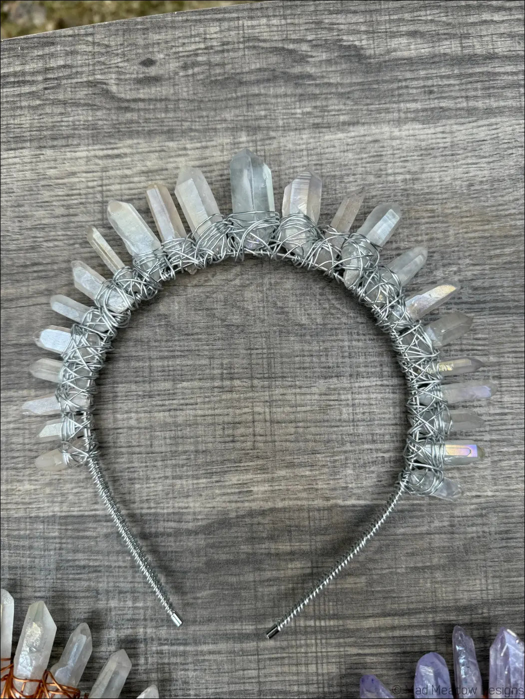 Goddess Quartz Crystal Headband Crown - Jewelry
