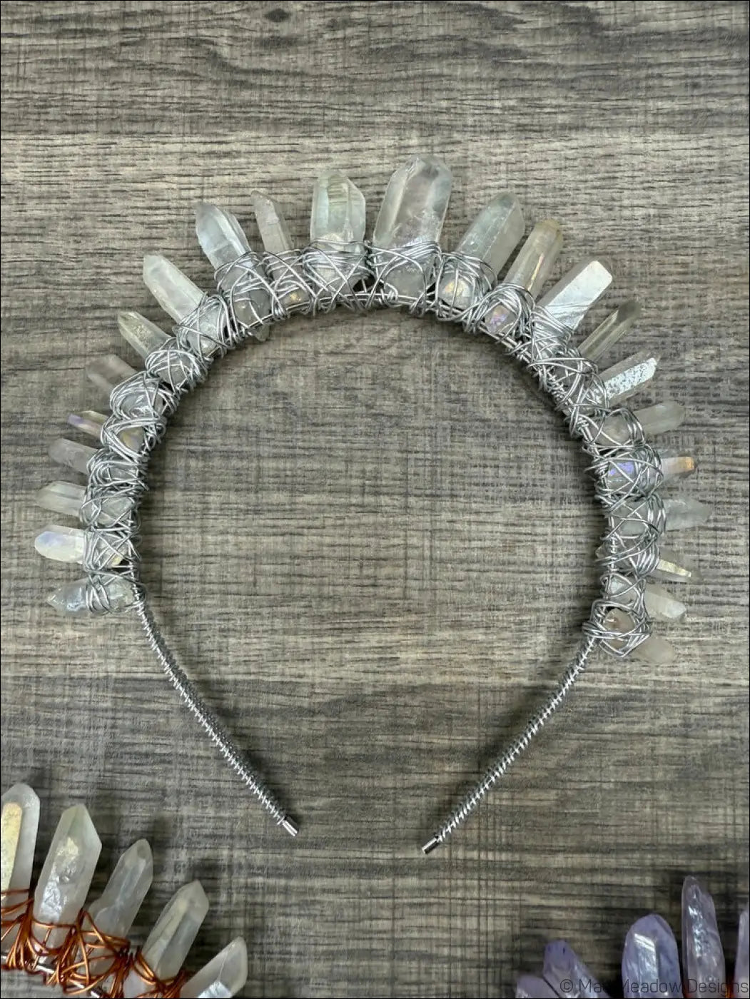 Goddess Quartz Crystal Headband Crown - Jewelry