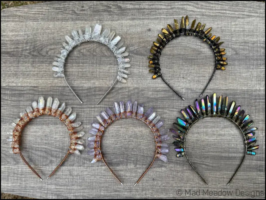 Goddess Quartz Crystal Headband Crown - Jewelry