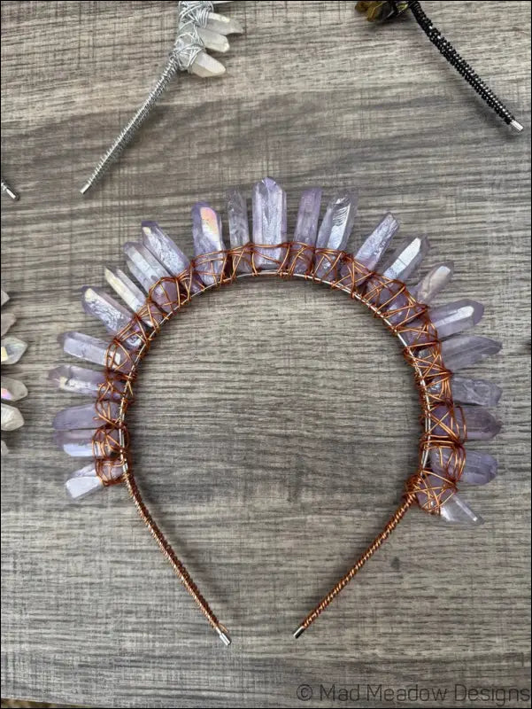 Goddess Quartz Crystal Headband Crown - Jewelry