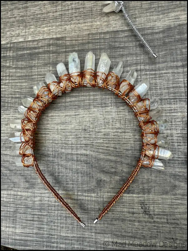 Goddess Quartz Crystal Headband Crown - Jewelry