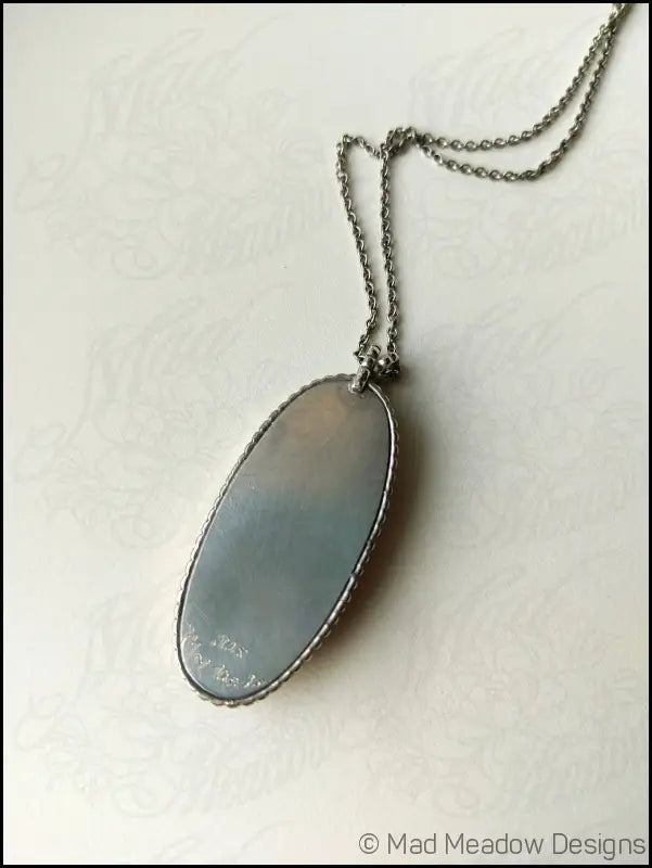 Lapis Lazuli Sterling Silver Statement Pendant Oxidized Metaphysical Healing Protective Stone Mood Enhancing