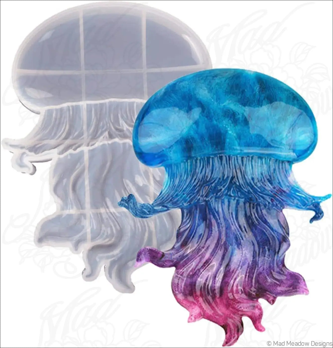 Large 3D Jellyfish Silicone Mold for Epoxy Resin Casting- Destash