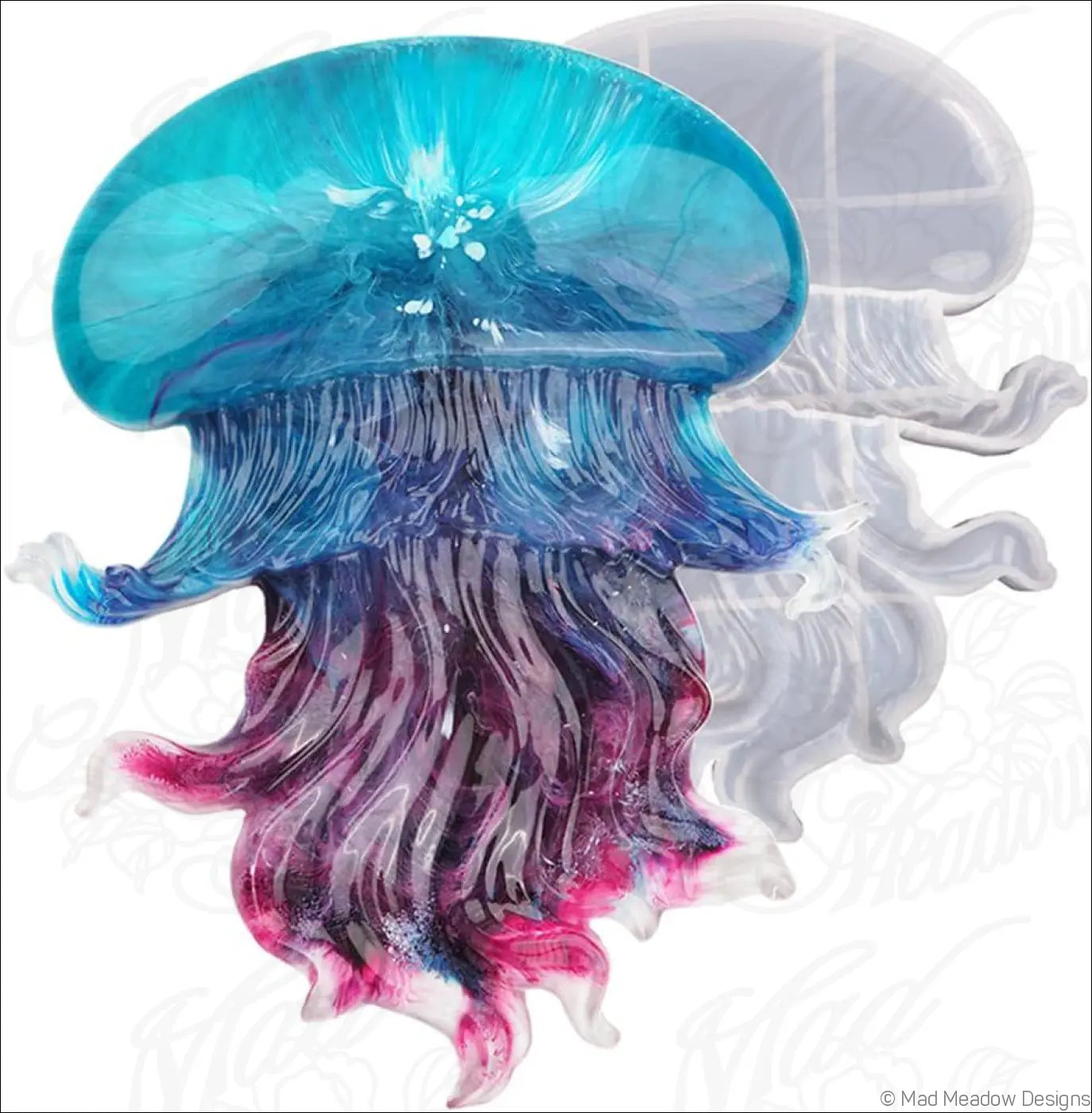 Large 3D Jellyfish Silicone Mold for Epoxy Resin Casting- Destash