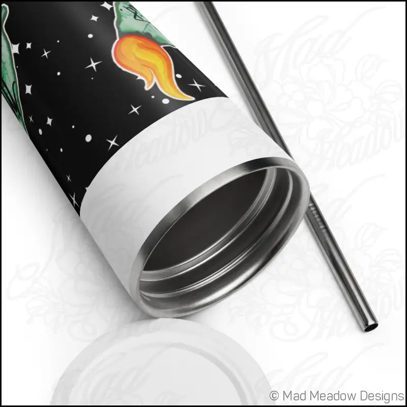 Manifest That Sh*t! Cosmic Insulated tumbler with a straw - Print on Demand