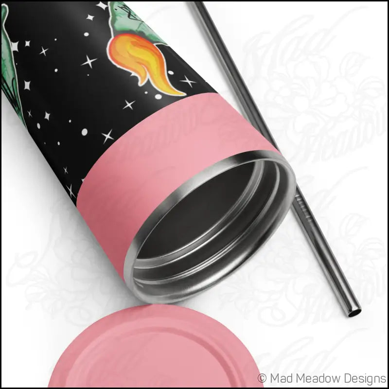 Manifest That Sh*t! Cosmic Insulated tumbler with a straw - Print on Demand