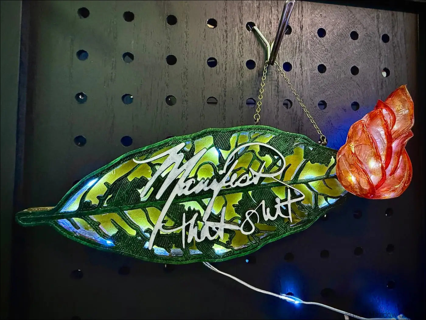 Manifest That Shit Hanging Wall Light LED USB - Light LC 3DP Hanging
