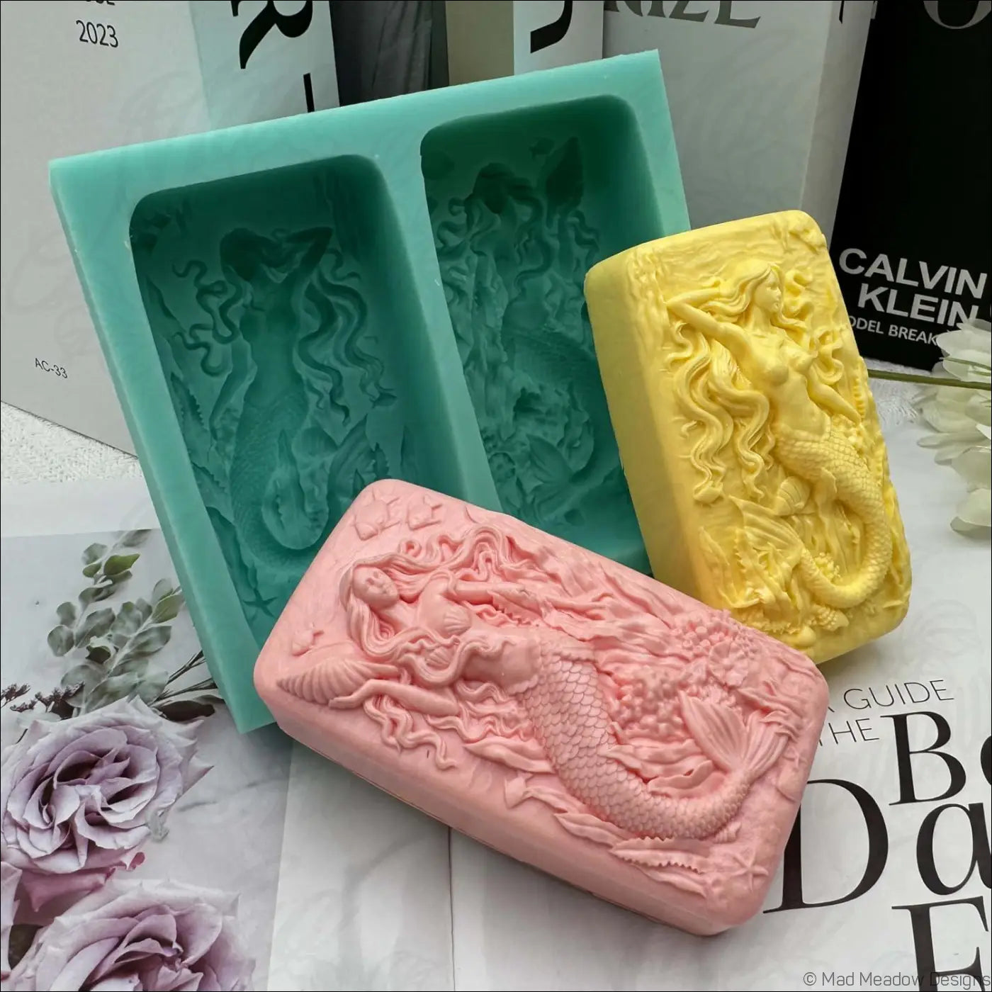 Mermaid Silicone Molds for Resin or Soap 3 Bars- Destash Unused