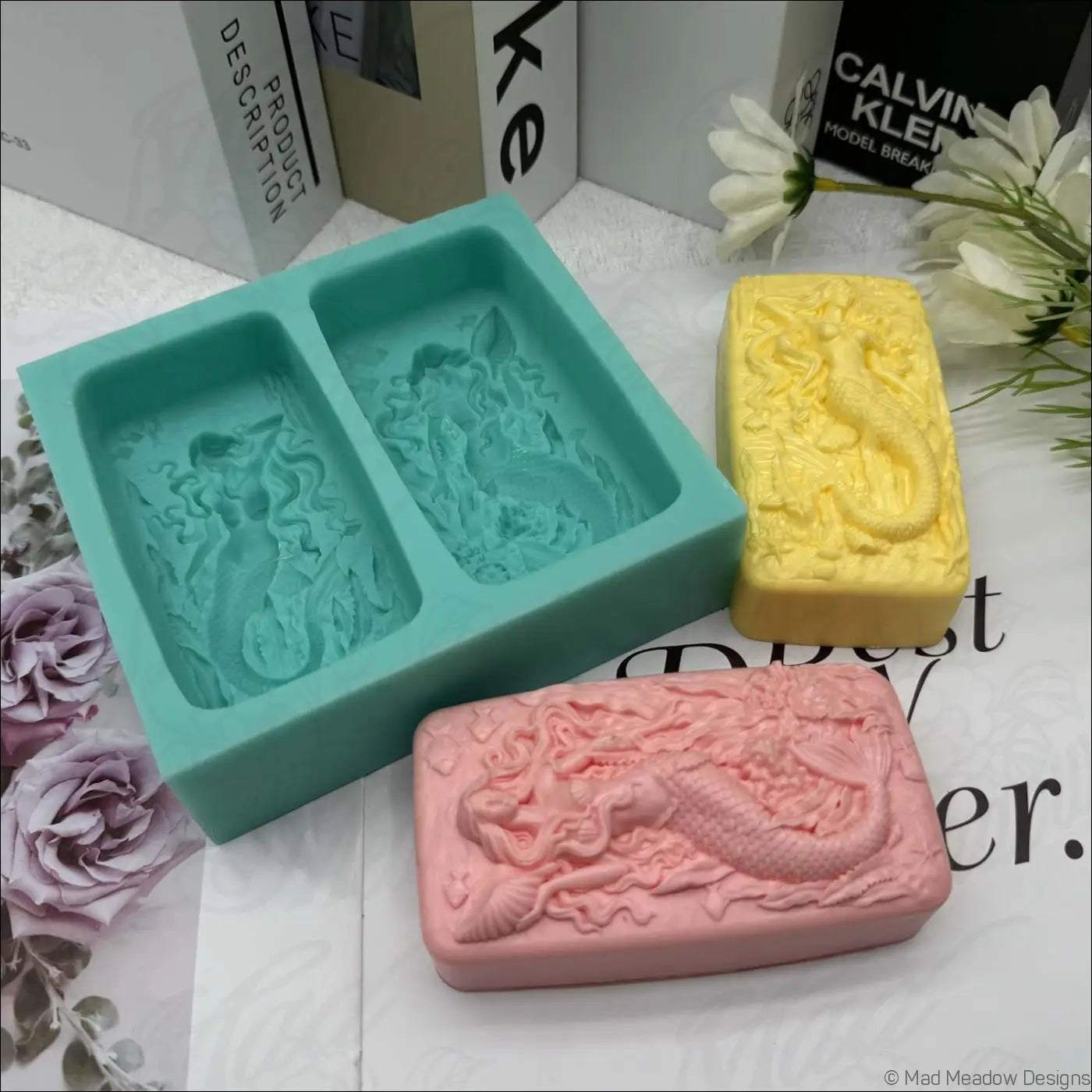 Mermaid Silicone Molds for Resin or Soap 3 Bars- Destash Unused
