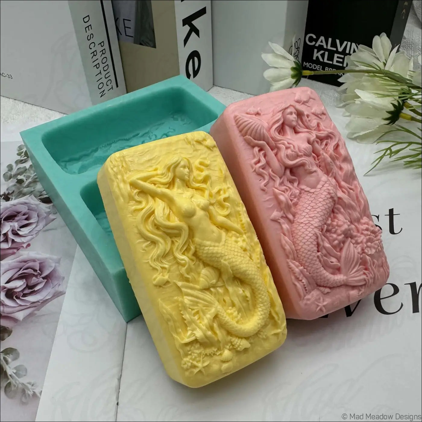 Mermaid Silicone Molds for Resin or Soap 3 Bars- Destash Unused