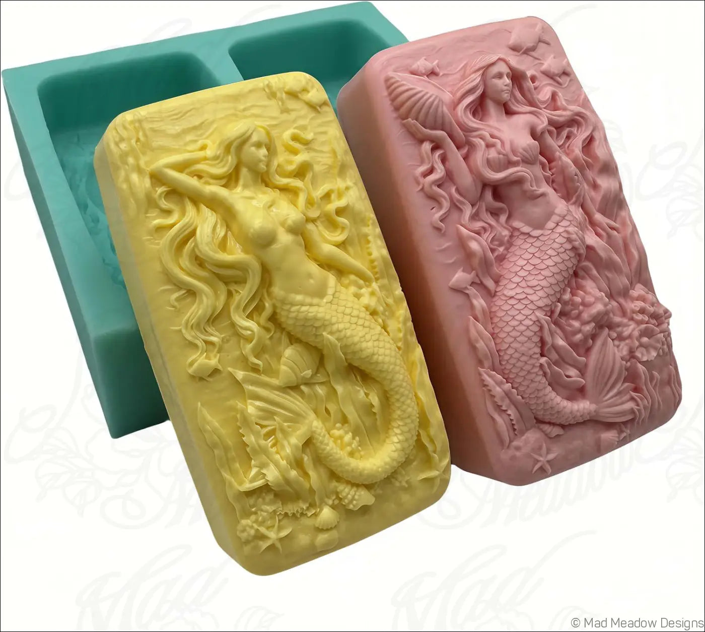 Mermaid Silicone Molds for Resin or Soap 3 Bars- Destash Unused