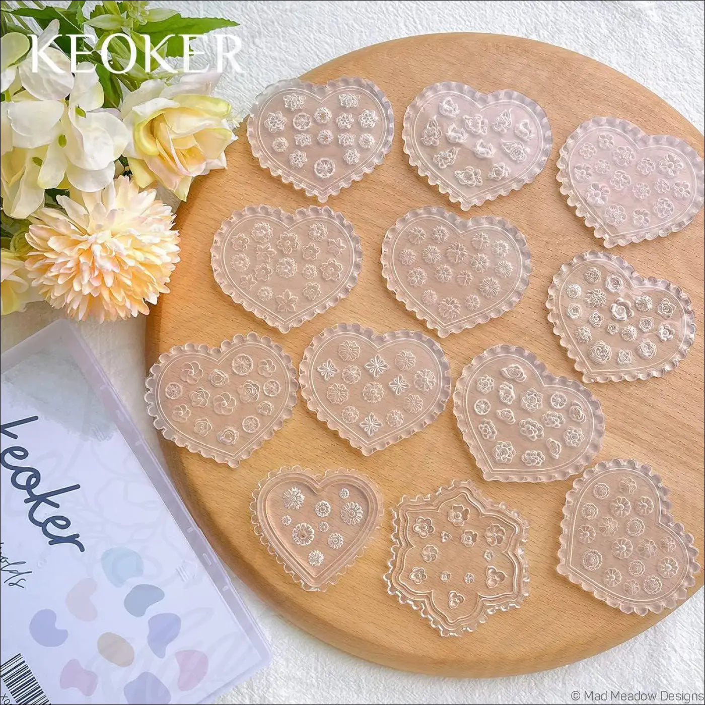 Mini Floral Silicone Molds – 12 Pcs Set Jewelry Making Clay Molds - Destash New - Destash Supplies