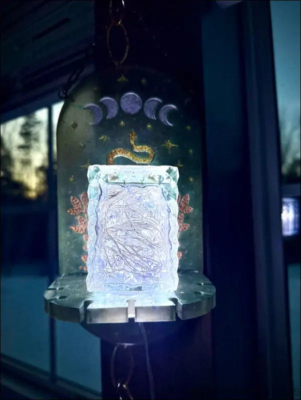 Mystical Green & Golden Snake Hanging Wall Light Necklace Holder - Light