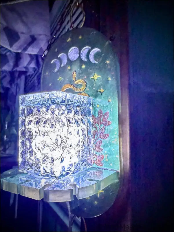 Mystical Green & Golden Snake Hanging Wall Light Necklace Holder - Light