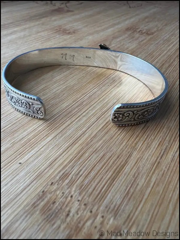 Running Fox Brass and Sterling Silver Cuff Bracelet - Jewelry