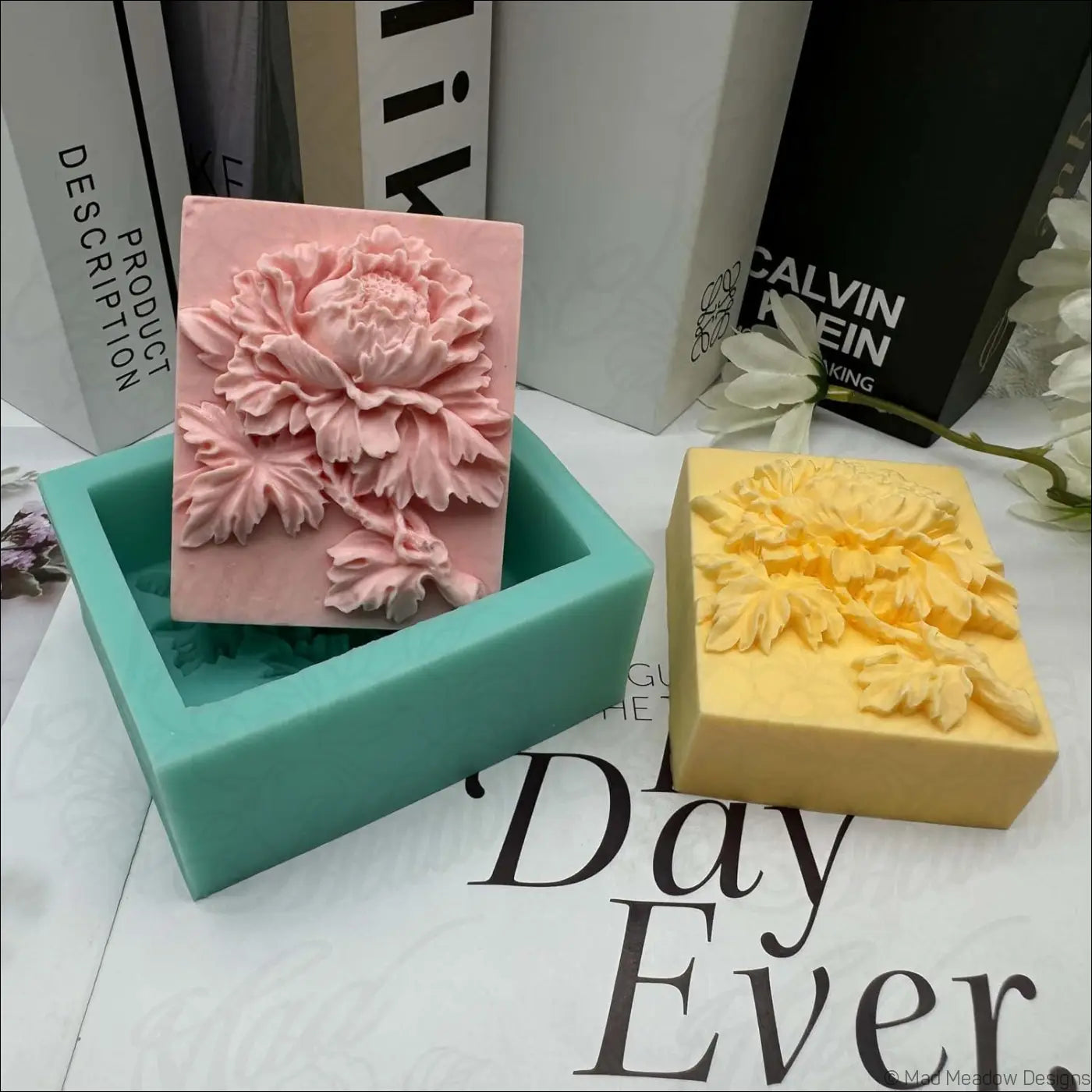 Peony Silicone Molds for Resin or Soap 2 pcs - Destash Unused