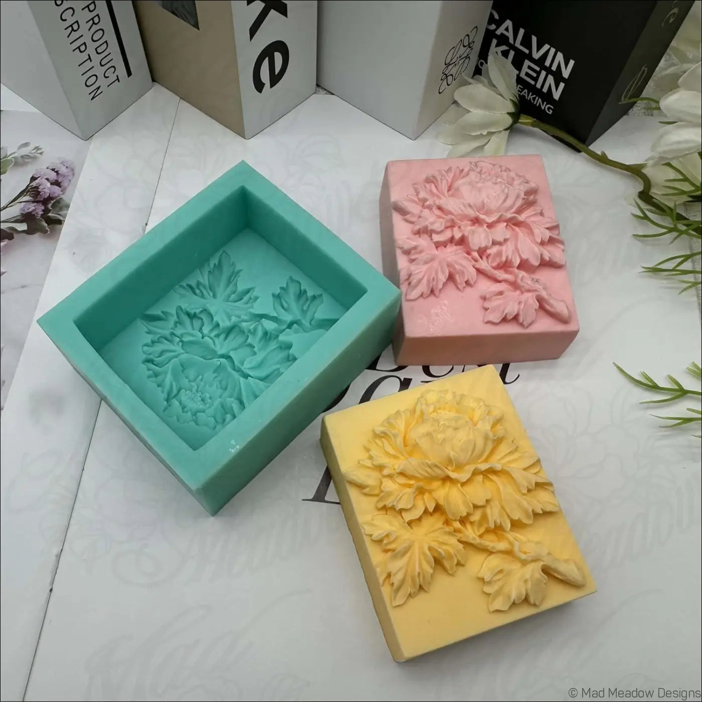Peony Silicone Molds for Resin or Soap 2 pcs - Destash Unused