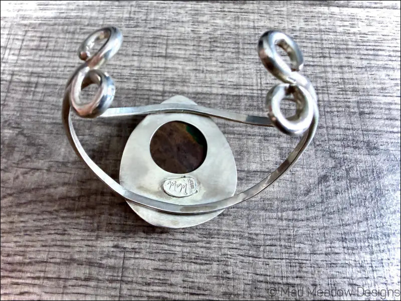 Purple Jasper Bold Boho Sterling Silver Cuff Bracelet - Jewelry