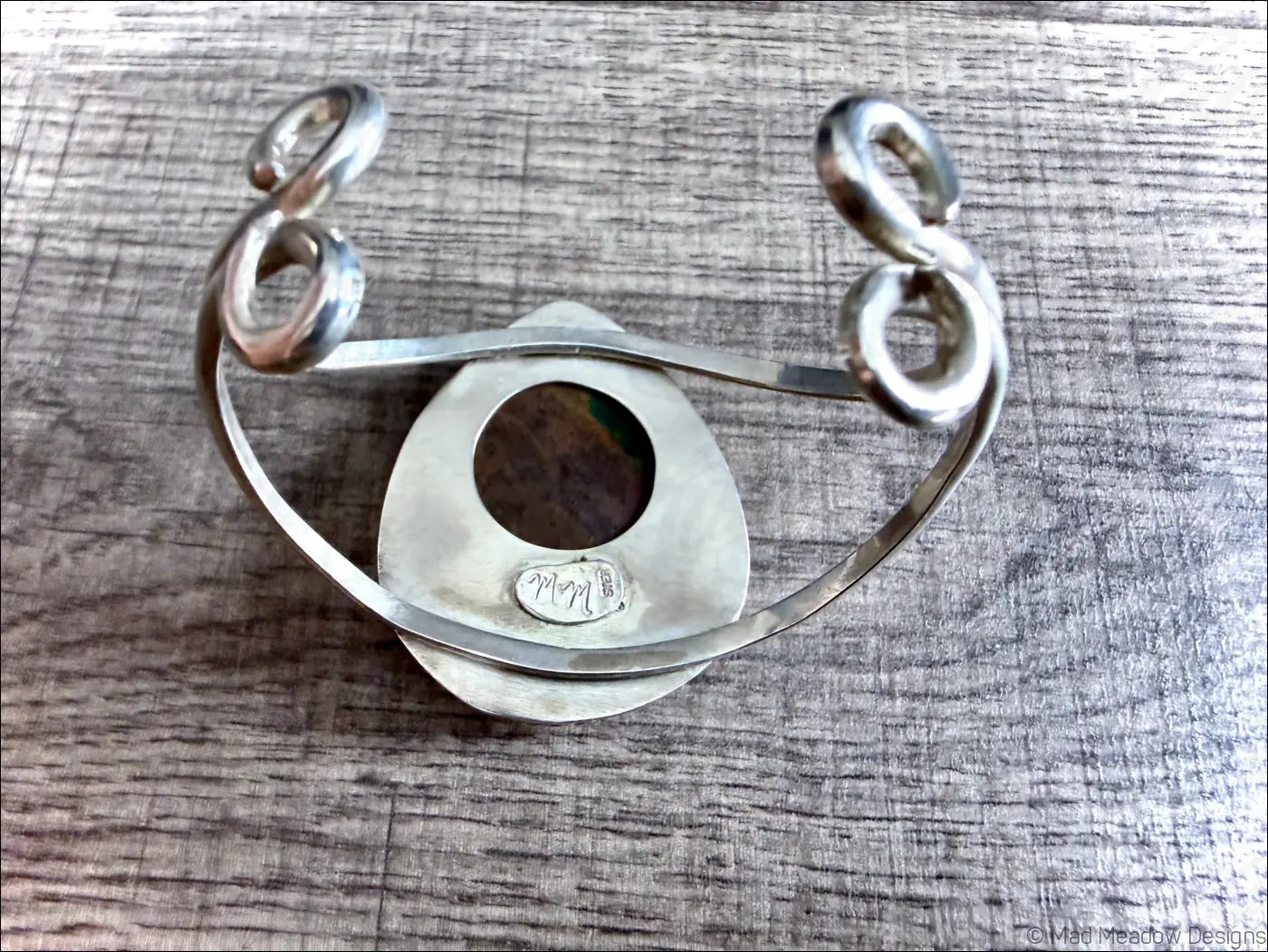 Purple Jasper Bold Boho Sterling Silver Cuff Bracelet - Jewelry