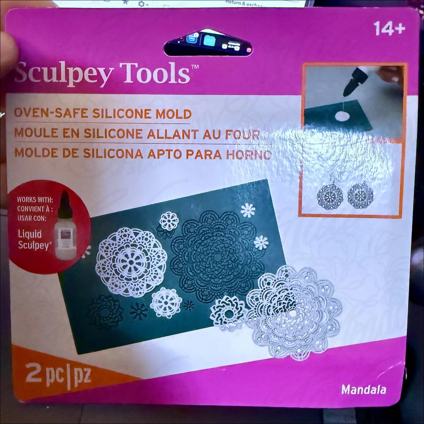 Sculpey APM49 Liquid Mold Silicone Mandala - Destash New