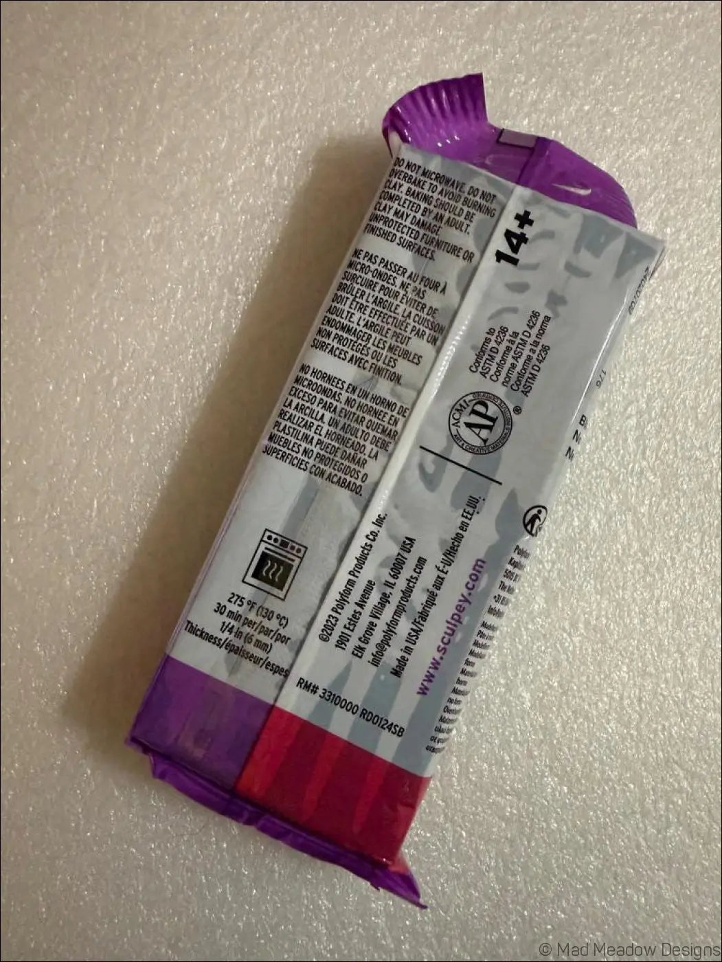 Sculpey Premo Polymer Clay 8 oz Black - Destash New