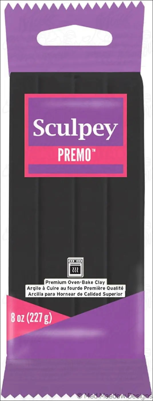Sculpey Premo Polymer Clay 8 oz Black - Destash New
