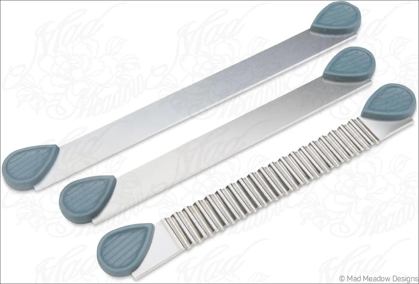 Sculpey Tools Clay Blades Set – Stainless-Steel Rigid Wavy Flexible Cutting Tools - Destash New