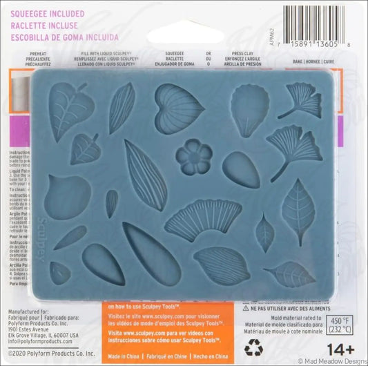 Sculpey Tools Flexible Oven Safe Silicone Flowers Mold - Destash New