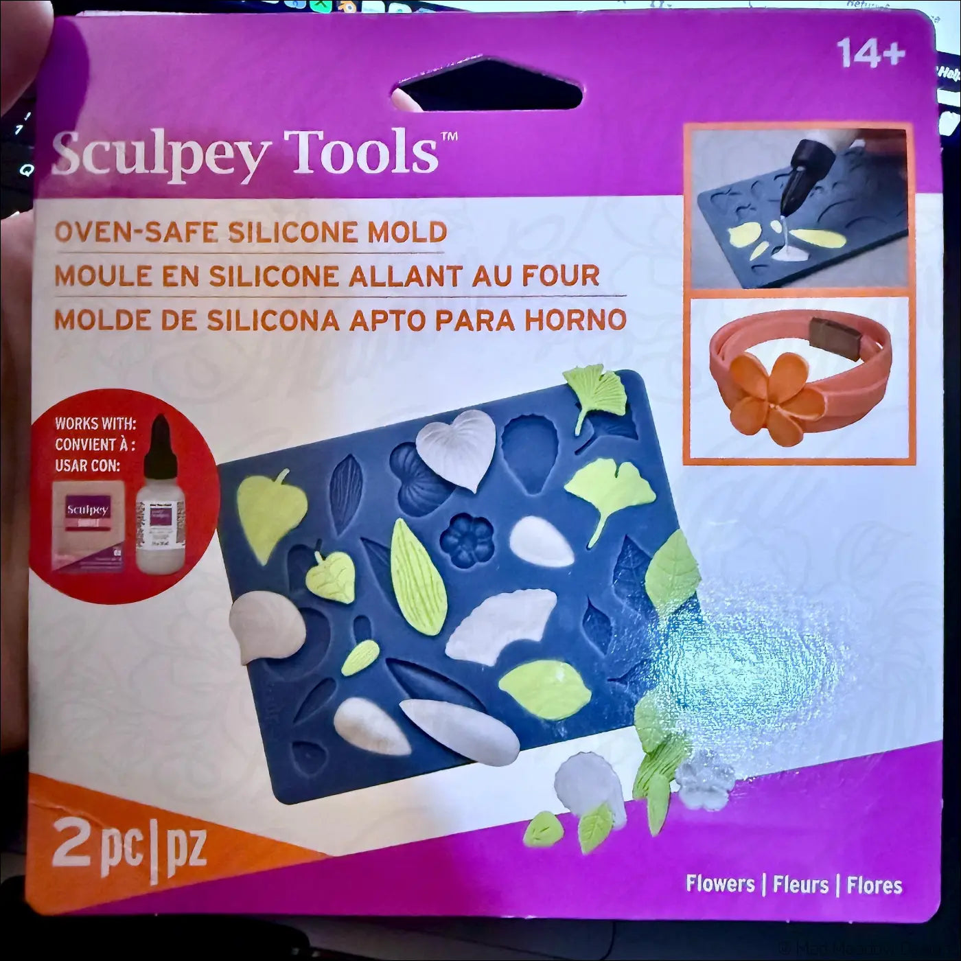 Sculpey Tools Flexible Oven Safe Silicone Flowers Mold - Destash New