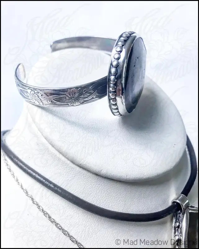 Alaskan Ammonite Sterling Silver Bracelet - Jewelry