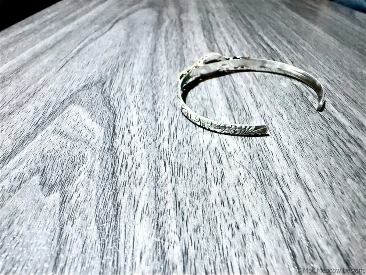 Sterling Silver Cuff Bracelet with Brass Scarabs and Lapis Lazuli Stone - Bracelet