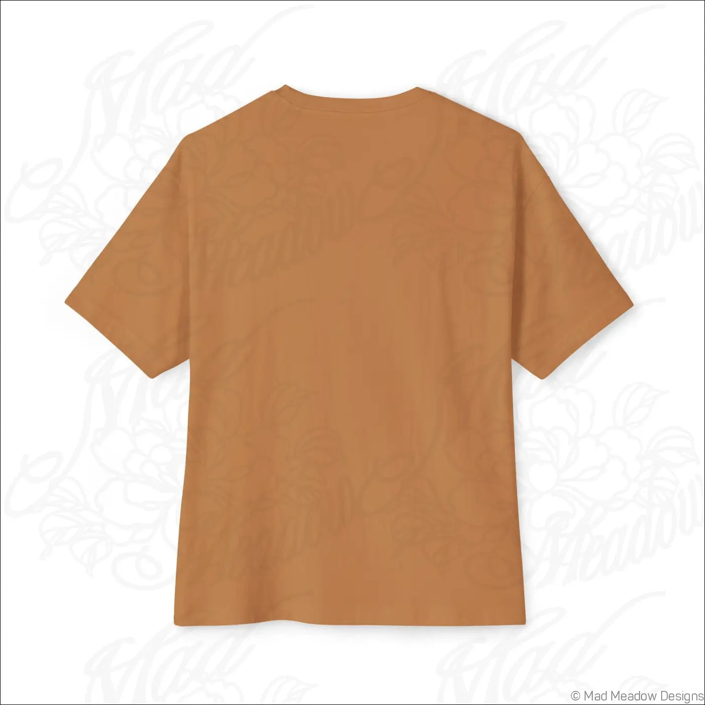 Plain warm brown oversized boxy tee sun tarot rider waite smith t-shirt perfect for low heat care