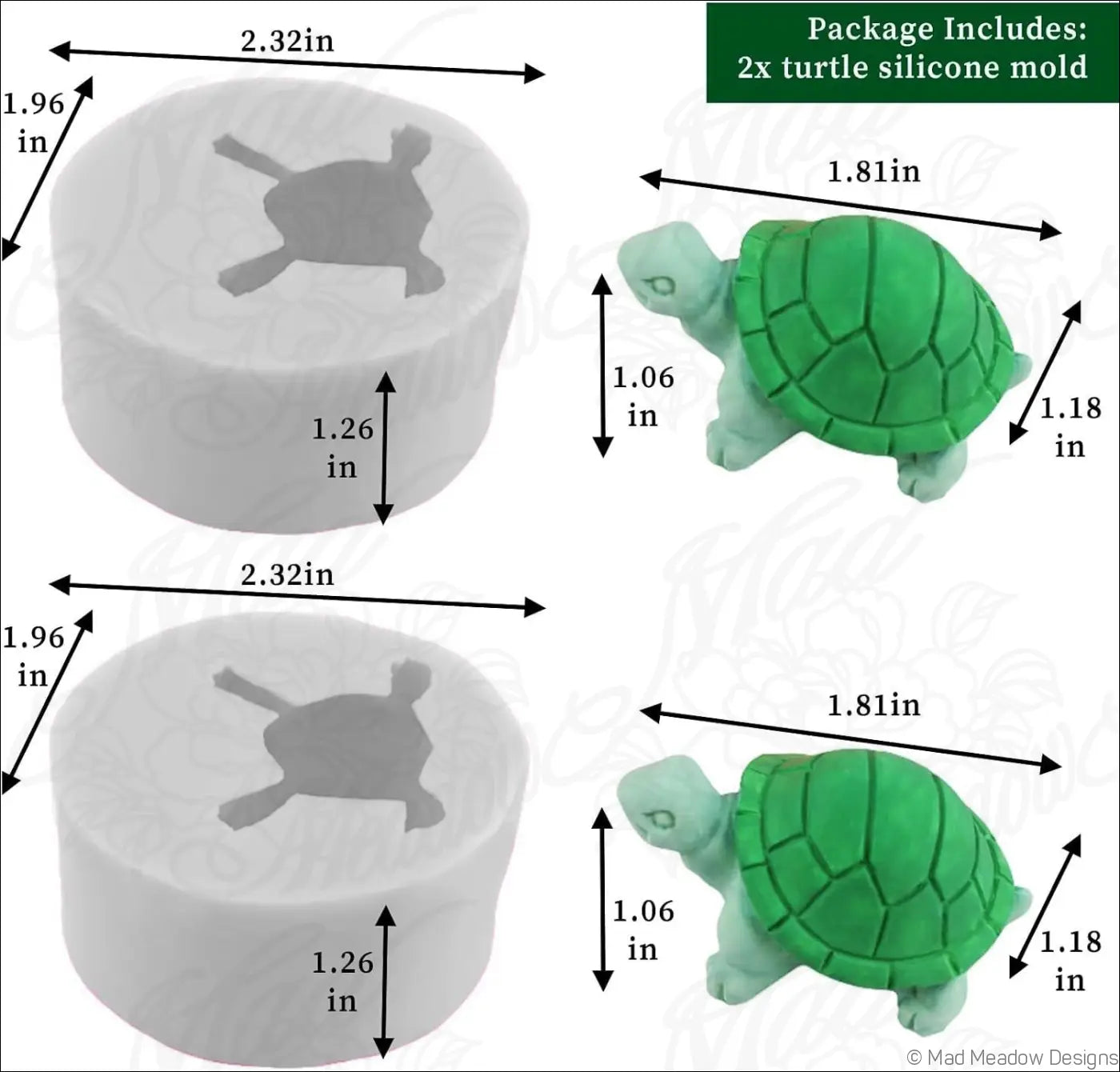 Tortoise Turtle and T-Rex Dinosaur Resin Molds Bundle Flexible Silicone Molds 4Pcs