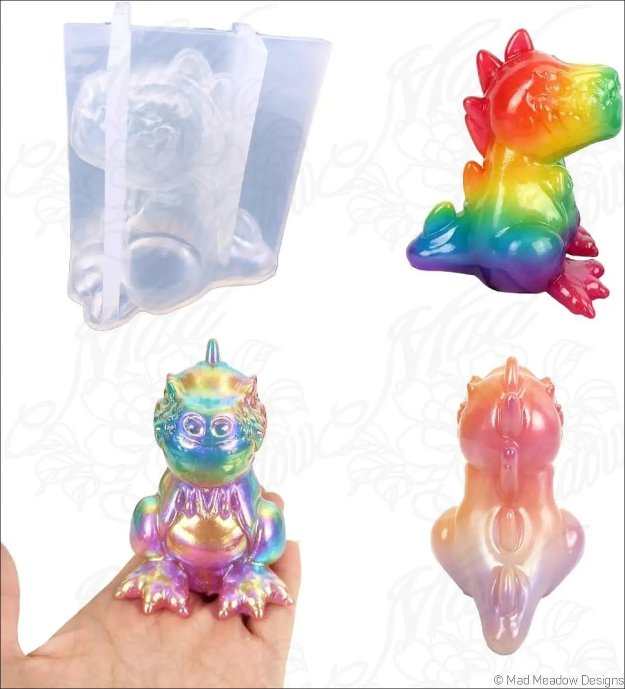 Tortoise Turtle and T-Rex Dinosaur Resin Molds Bundle Flexible Silicone Molds 4Pcs